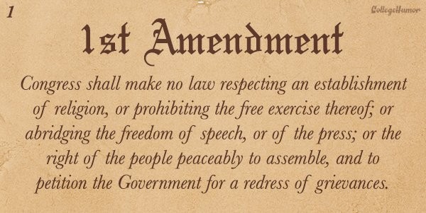 Image describing the first amendment